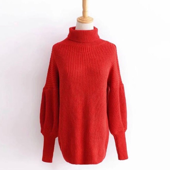 🌹 I Feel Love Oversize Knit Jumper In RED🌹 - Picture 4 of 6